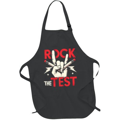Testing Day Rock The Test Rock Music Teach.er Student Apron