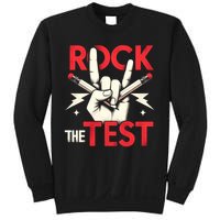 Testing Day Rock The Test Rock Music Teach.er Student Sweatshirt