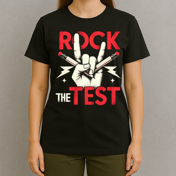 Testing Day Rock The Test Rock Music Teach.er Student T-Shirt