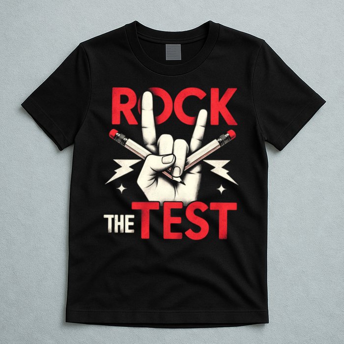 Testing Day Rock The Test Rock Music Teach.er Student T-Shirt