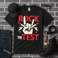 Testing Day Rock The Test Rock Music Teach.er Student Tall T-Shirt