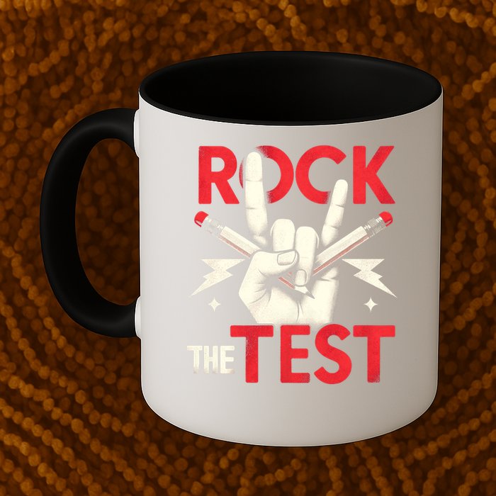 Testing Day Rock The Test Rock Music Teach.er Student Mug