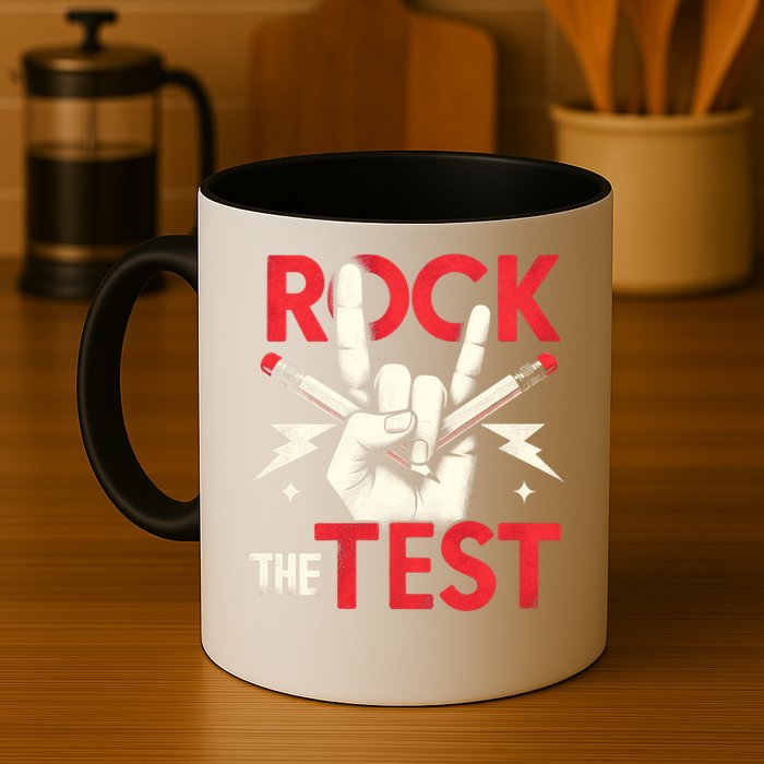 Testing Day Rock The Test Rock Music Teach.er Student Mug