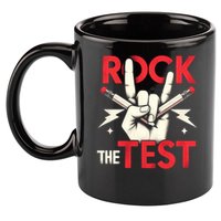 Testing Day Rock The Test Rock Music Teach.er Student 11oz C Handle Ceramic Mug