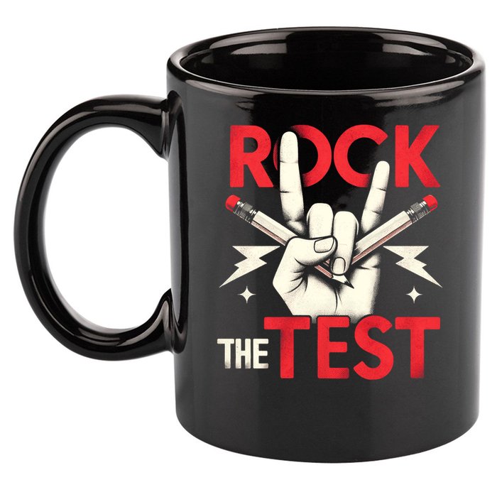 Testing Day Rock The Test Rock Music Teach.er Student 11oz C Handle Ceramic Mug