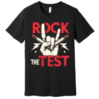Testing Day Rock The Test Rock Music Teach.er Student Premium T-Shirt