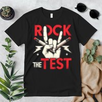 Testing Day Rock The Test Rock Music Teach.er Student Premium T-Shirt
