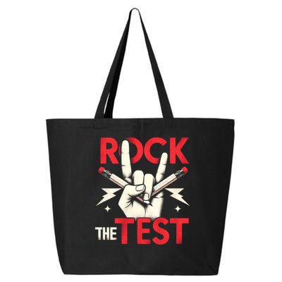 Testing Day Rock The Test Rock Music Teach.er Student 25L Jumbo Tote