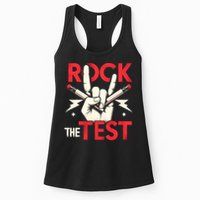 Testing Day Rock The Test Rock Music Teach.er Student Womens Tank Top