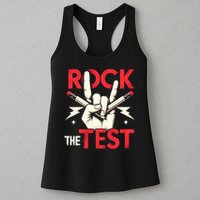Testing Day Rock The Test Rock Music Teach.er Student Womens Tank Top