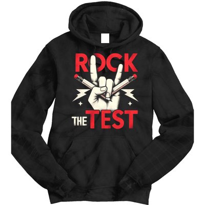 Testing Day Rock The Test Rock Music Teach.er Student Tie Dye Hoodie