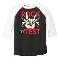Testing Day Rock The Test Rock Music Teach.er Student Toddler Fine Jersey T-Shirt