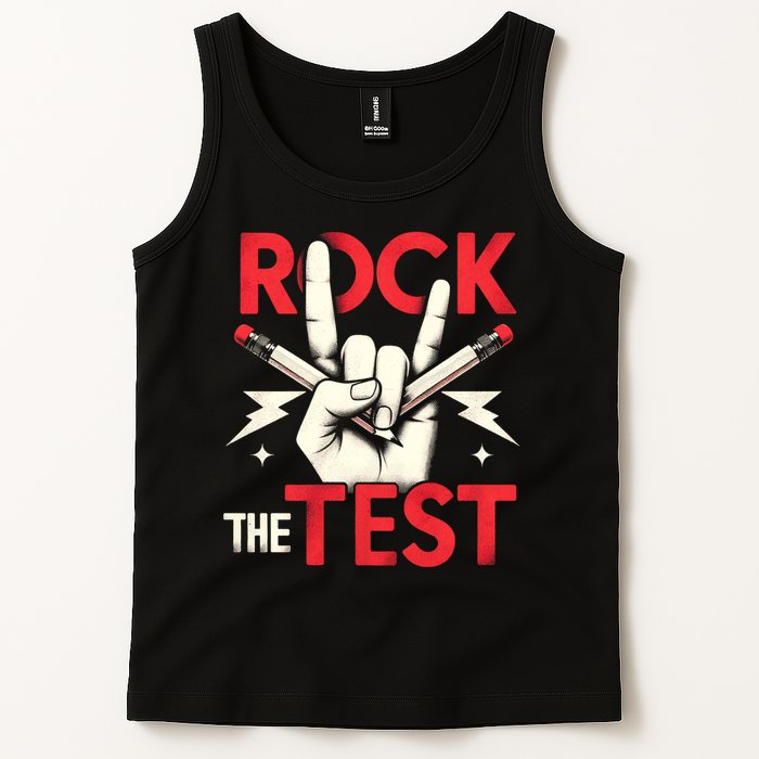 Testing Day Rock The Test Rock Music Teach.er Student Tank Top