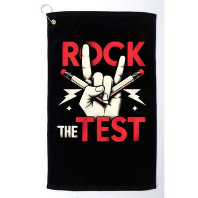 Testing Day Rock The Test Rock Music Teach.er Student Golf Towel