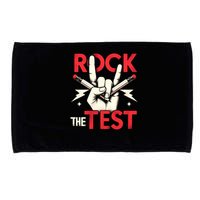Testing Day Rock The Test Rock Music Teach.er Student Microfiber Hand Towel