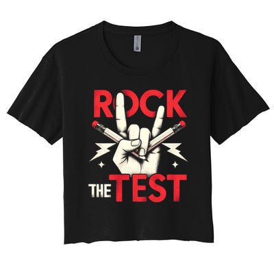 Testing Day Rock The Test Rock Music Teach.er Student Crop Top
