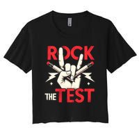 Testing Day Rock The Test Rock Music Teach.er Student Crop Top