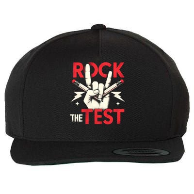 Testing Day Rock The Test Rock Music Teach.er Student Wool Snapback Cap