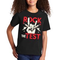 Testing Day Rock The Test Rock Music Teach.er Student Kids T-Shirt