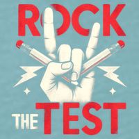 Testing Day Rock The Test Rock Music Teach.er Student Sueded Cloud Jersey T-Shirt