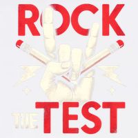 Testing Day Rock The Test Rock Music Teach.er Student Garment-Dyed Sweatshirt