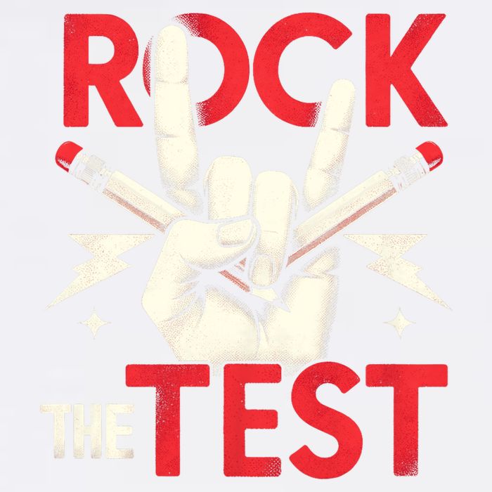 Testing Day Rock The Test Rock Music Teach.er Student Garment-Dyed Sweatshirt