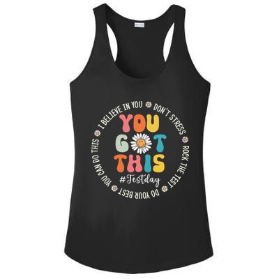 Test Day Rock The Test Teacher Testing Day You Got This Ladies PosiCharge Competitor Racerback Tank