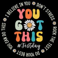 Test Day Rock The Test Teacher Testing Day You Got This Pom Pom 12in Knit Beanie