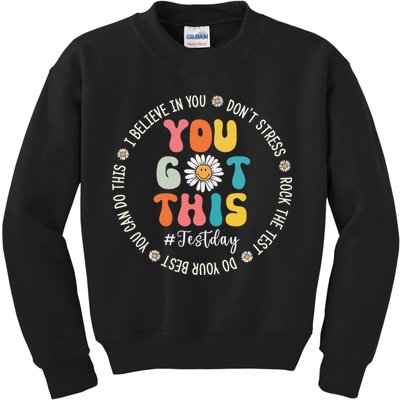 Test Day Rock The Test Teacher Testing Day You Got This Kids Sweatshirt