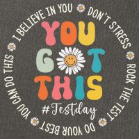 Test Day Rock The Test Teacher Testing Day You Got This Cotton Canvas Backpack