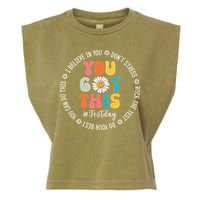 Test Day Rock The Test Teacher Testing Day You Got This Garment-Dyed Women's Muscle Tee