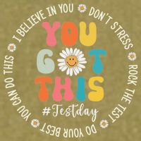 Test Day Rock The Test Teacher Testing Day You Got This Garment-Dyed Women's Muscle Tee
