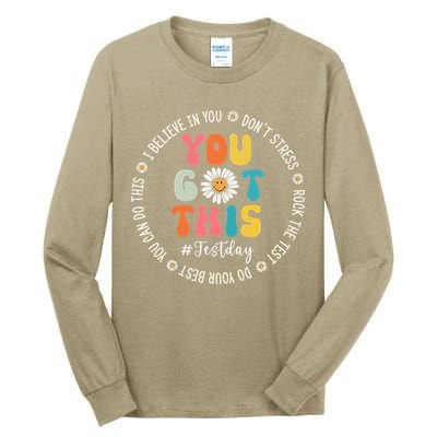 Test Day Rock The Test Teacher Testing Day You Got This Tall Long Sleeve T-Shirt
