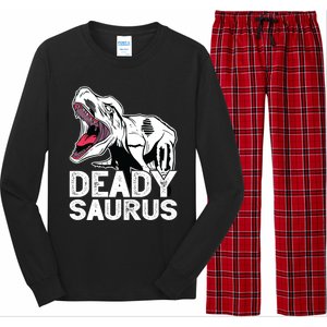 T Deadysaurus Rex Bones Daddy Saurus Halloween Dinosaur Great Gift Long Sleeve Pajama Set