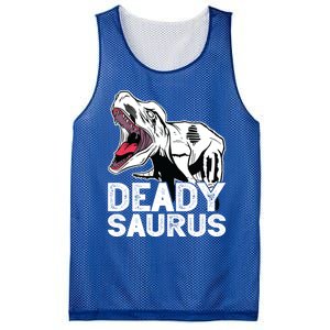 T Deadysaurus Rex Bones Daddy Saurus Halloween Dinosaur Great Gift Mesh Reversible Basketball Jersey Tank