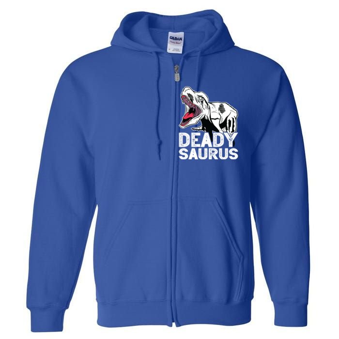 T Deadysaurus Rex Bones Daddy Saurus Halloween Dinosaur Great Gift Full Zip Hoodie