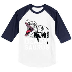 T Deadysaurus Rex Bones Daddy Saurus Halloween Dinosaur Great Gift Baseball Sleeve Shirt