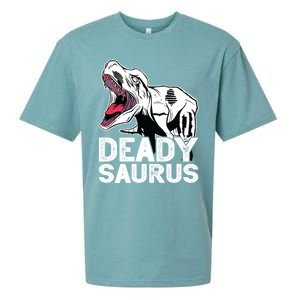 T Deadysaurus Rex Bones Daddy Saurus Halloween Dinosaur Great Gift Sueded Cloud Jersey T-Shirt