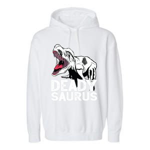 T Deadysaurus Rex Bones Daddy Saurus Halloween Dinosaur Great Gift Garment-Dyed Fleece Hoodie