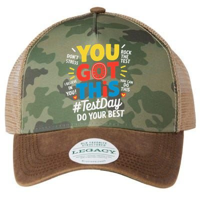 Test Day Rock The Test You Got This Teacher Test Testing Legacy Tie Dye Trucker Hat