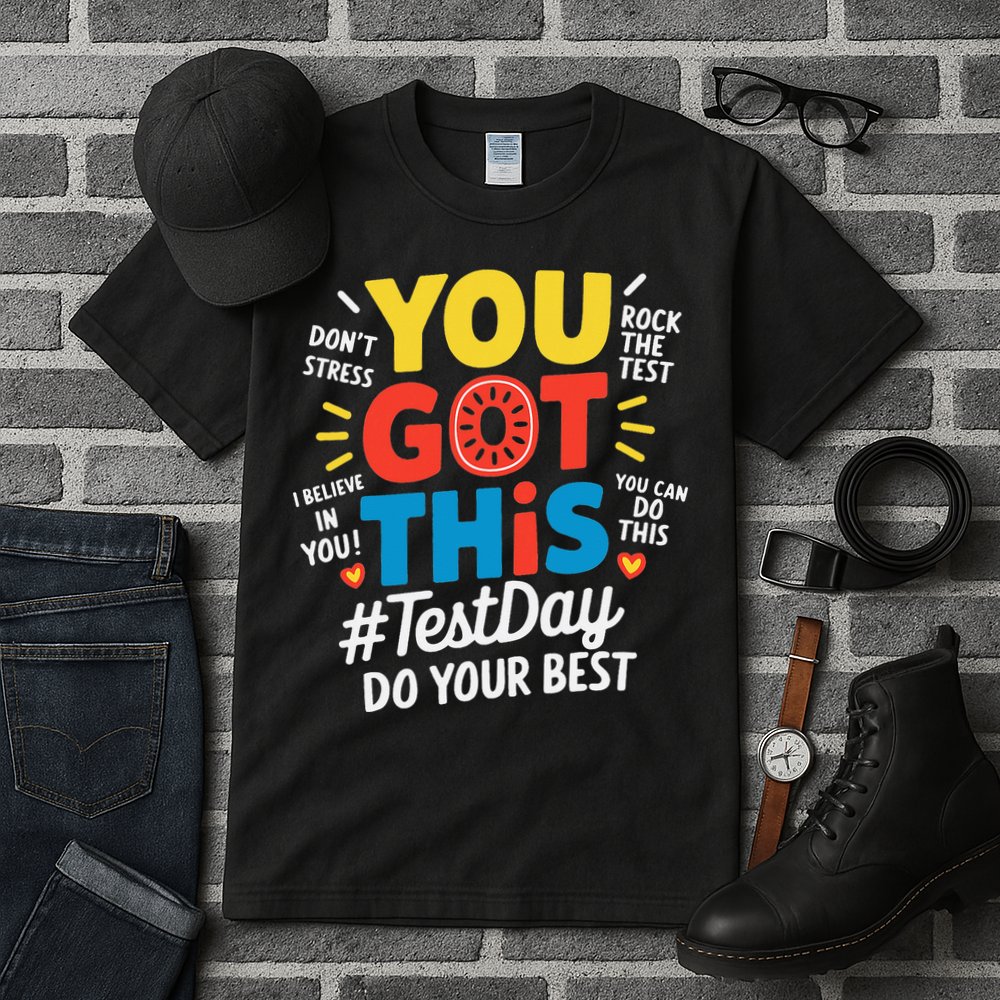 Test Day Rock The Test You Got This Teacher Test Testing Tall T-Shirt