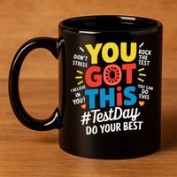 Test Day Rock The Test You Got This Teacher Test Testing 11oz C Handle Ceramic Mug