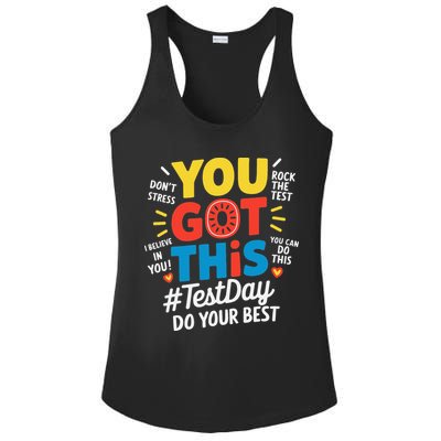 Test Day Rock The Test You Got This Teacher Test Testing Ladies PosiCharge Competitor Racerback Tank