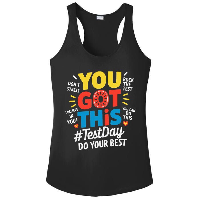 Test Day Rock The Test You Got This Teacher Test Testing Ladies PosiCharge Competitor Racerback Tank