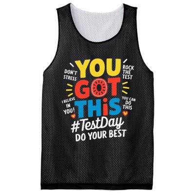 Test Day Rock The Test You Got This Teacher Test Testing Mesh Reversible Basketball Jersey Tank