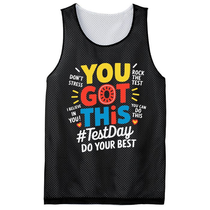 Test Day Rock The Test You Got This Teacher Test Testing Mesh Reversible Basketball Jersey Tank