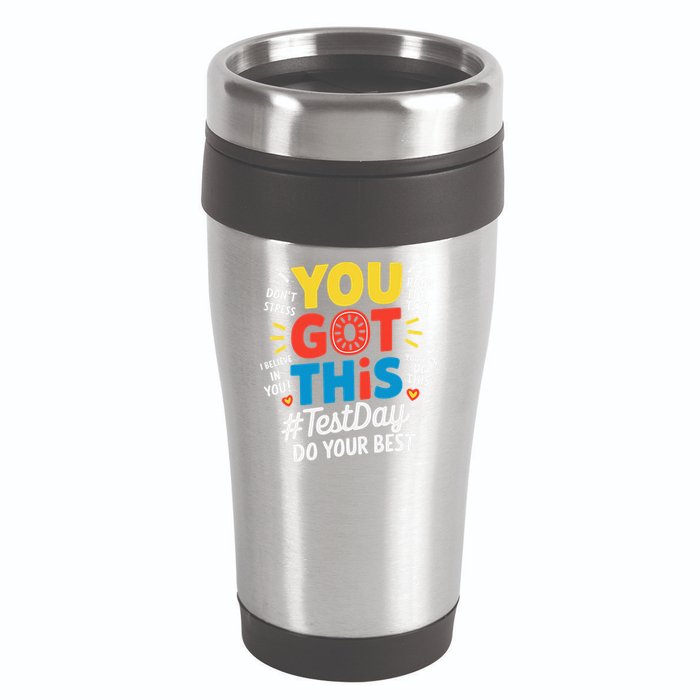 Test Day Rock The Test You Got This Teacher Test Testing 16oz Travel Tumbler