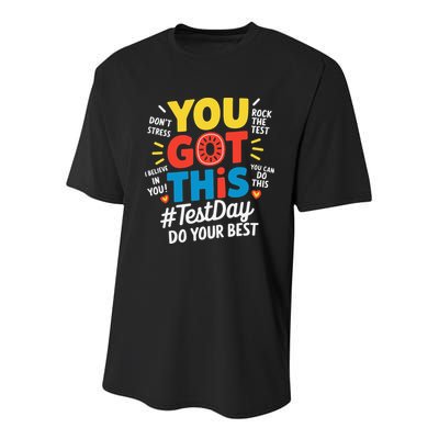 Test Day Rock The Test You Got This Teacher Test Testing Youth Performance Sprint T-Shirt