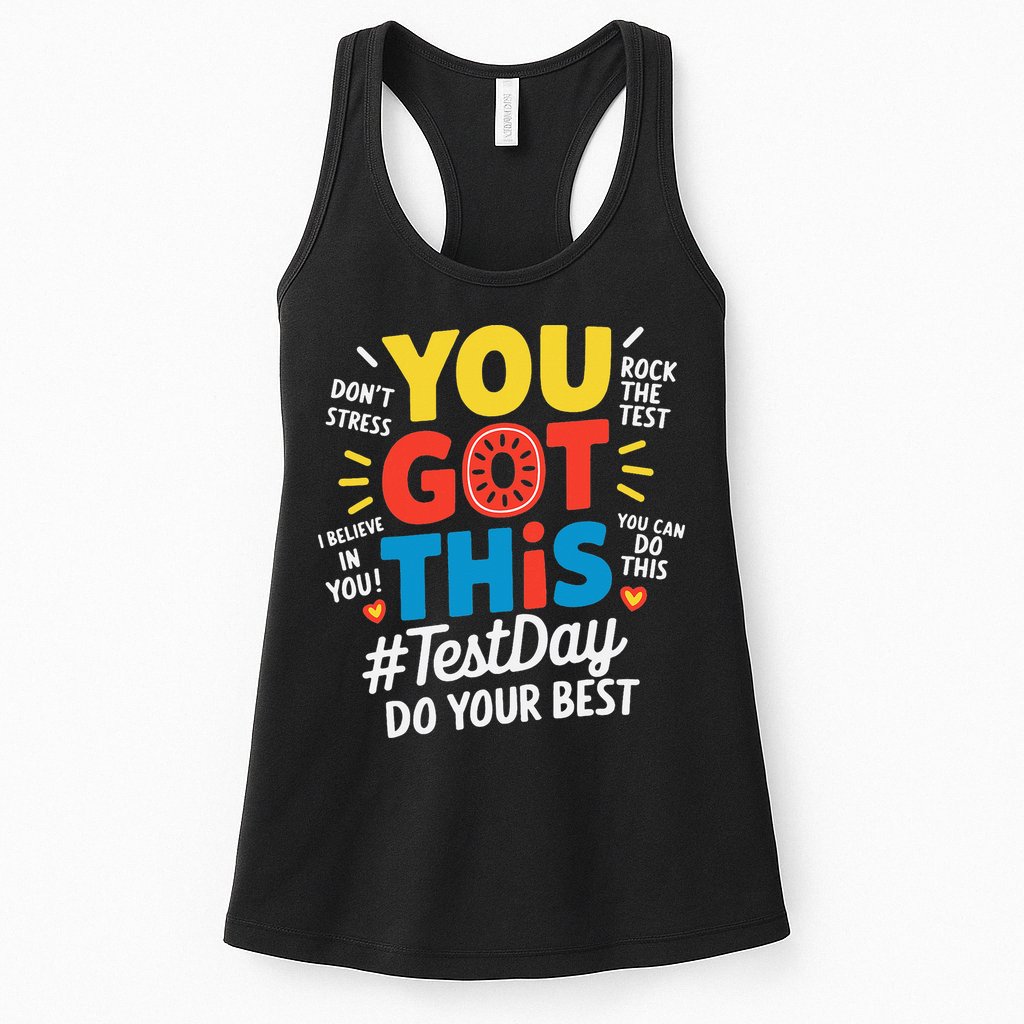 Test Day Rock The Test You Got This Teacher Test Testing Womens Tank Top