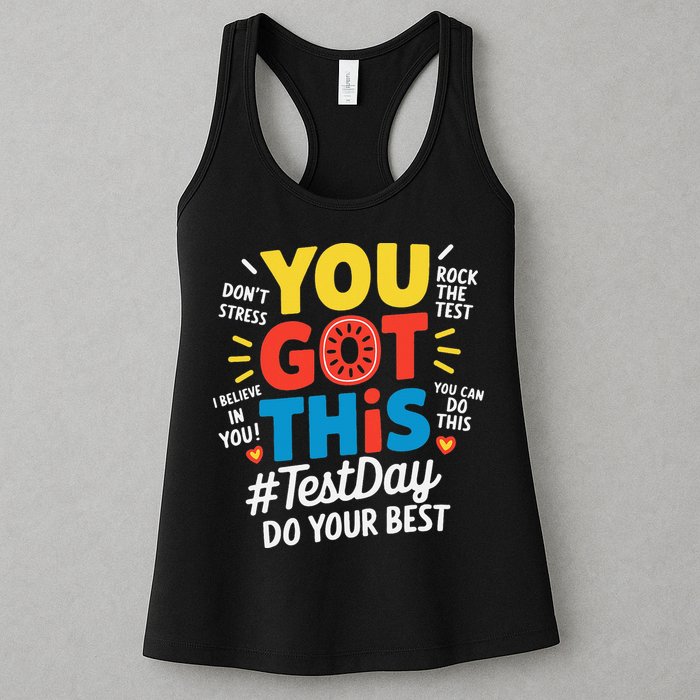 Test Day Rock The Test You Got This Teacher Test Testing Womens Tank Top